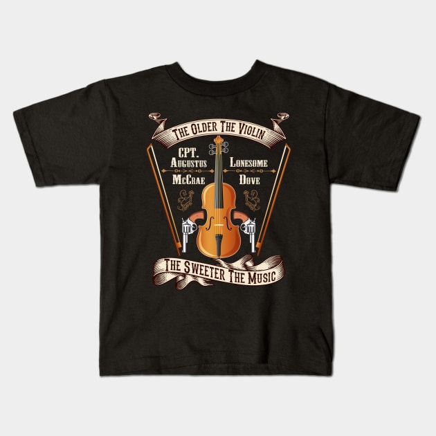 The Older The Violin The Sweeter The Music Kids T-Shirt by AwesomeTshirts